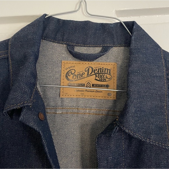 Men’s Denim Jacket, Cone Denim Men’s Coat, Medium, New Jean Jacket - Picture 3 of 3